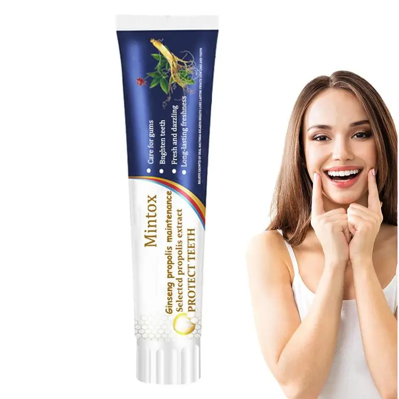 

White Teeth Paste Ginseng Propolis Toothpaste Whitenings Stain Removal 100g Loose Teeth Care Toothpaste Deeply Cleaning Gums