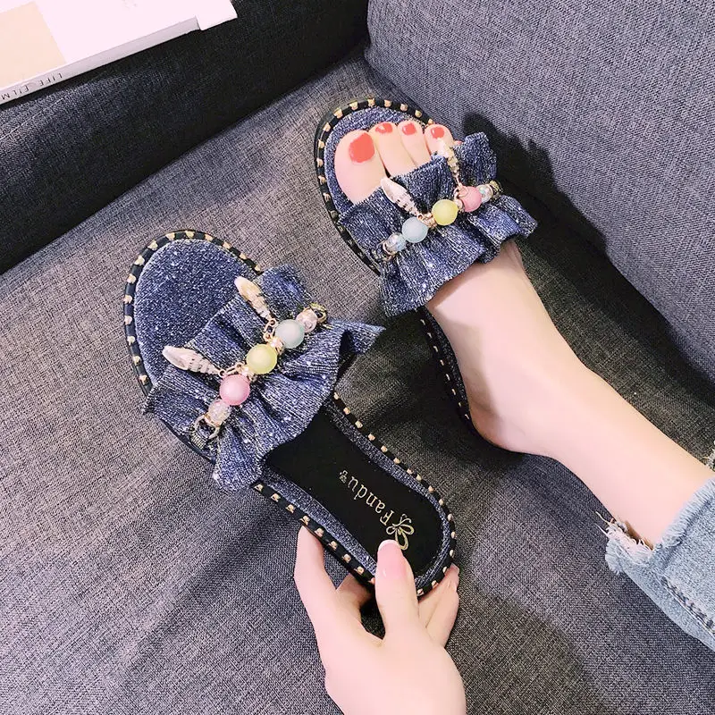 

Сандалии Xiaoxiangfeng женские на плоской подошве, летняя модная универсальная нескользящая обувь, босоножки с Красной сеткой, ins тренд, 2022