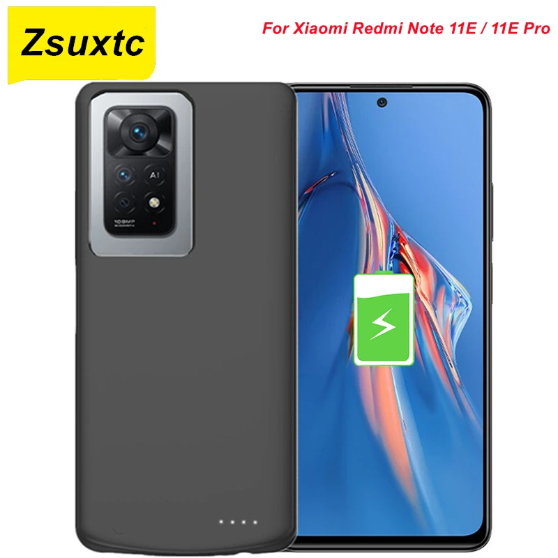 

6800Mah Power Case For Xiaomi Redmi Note 11E Battery Charger Case Cover Note11E Pro Power Bank Redmi Note 11E Battery Case