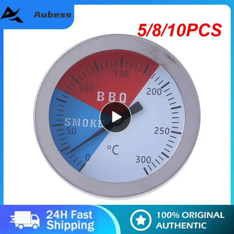 

5/8/10 шт. новейший Температурный датчик 300 градусов, термометр для барбекю, дыма, гриля, духовки, стальной барбекю, уличный инструмент для лагеря, оптовая продажа, Лидер продаж