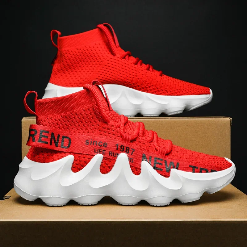 Модная мужская обувь новая дышащая спортивная с сеткой молодежные кроссовки