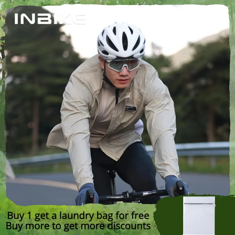 Мужская велосипедная ветрозащитная куртка INBIKE быстросохнущая дышащий жилет