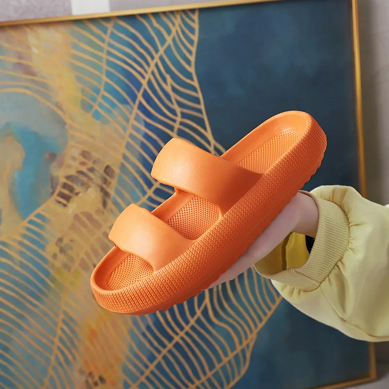 Thick Soled Korean Women Slippers Ins Trendy Summer Female Slippers Outer Wear Slippers Home Indoor Anti-slip