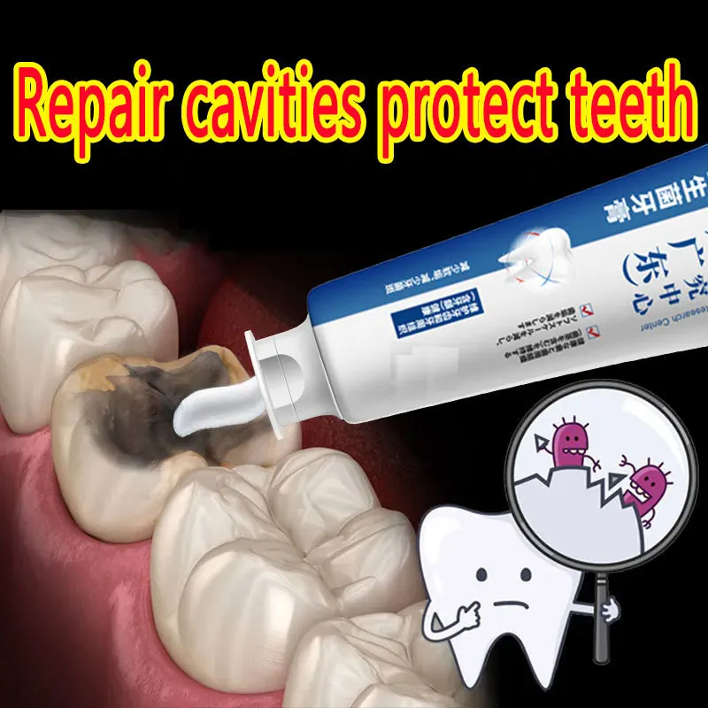 2023 New Quick Repair of Cavities Caries Removal of Plaque Stains Decay Whitening Yellowing Repair Teeth Teeth Whitening 100g