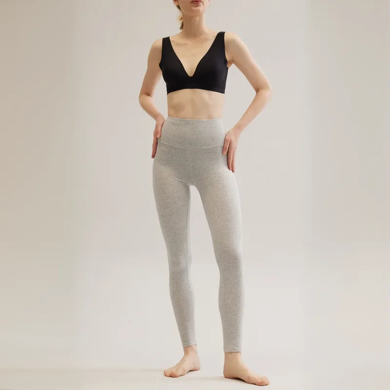 Колготки из 100% хлопка женские леггинсы длинные черные брюки осенняя одежда