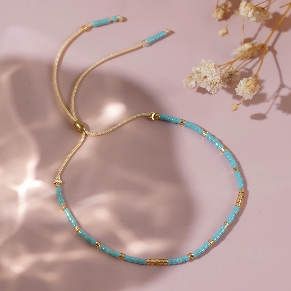 Go2Boho крошечные браслеты с бусинами для женщин простое ювелирное изделие браслет