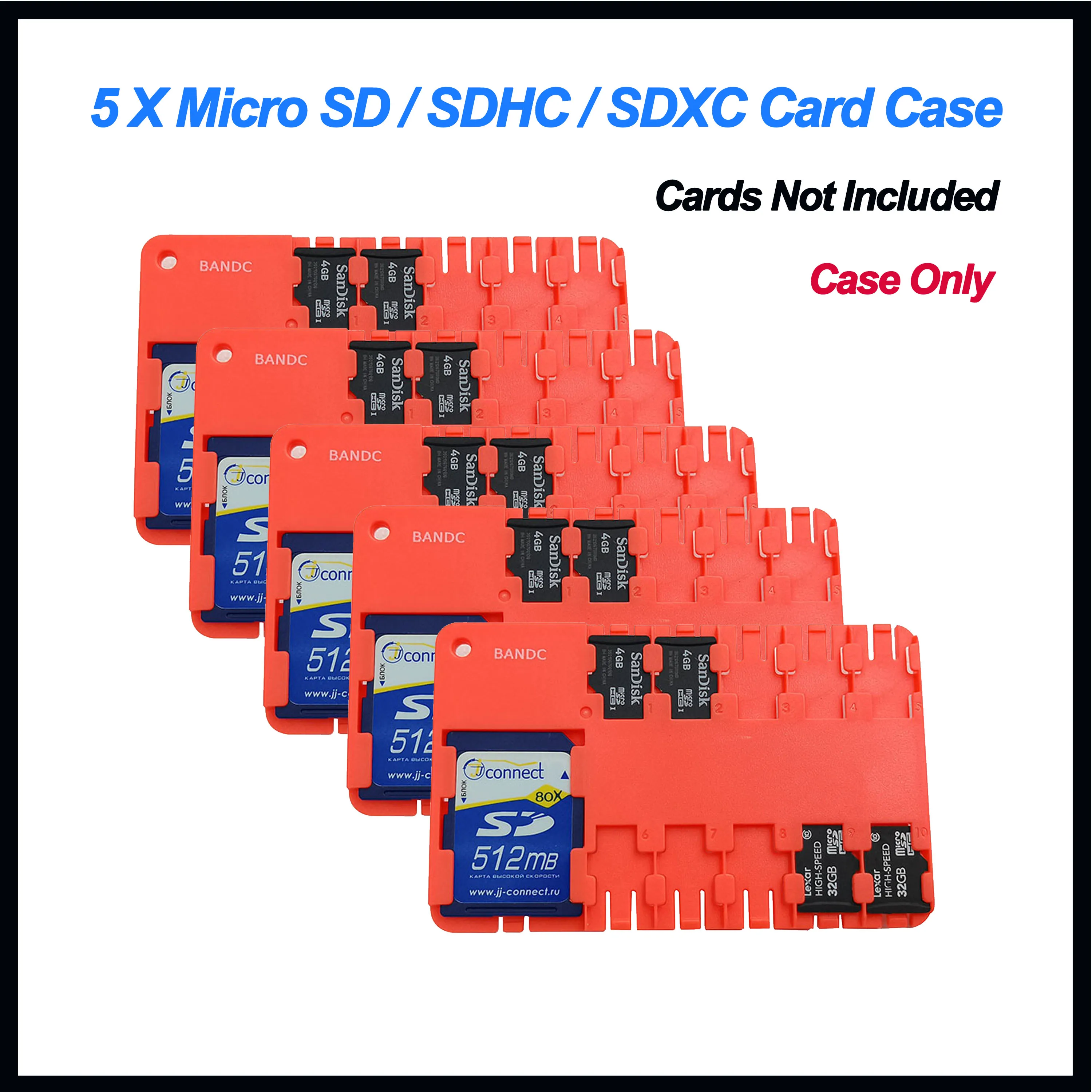 

BANDC SD / TF / SDHC / SDXC / Micro SD Чехол для карт Держатель для хранения карт памяти Размер кредитной карты