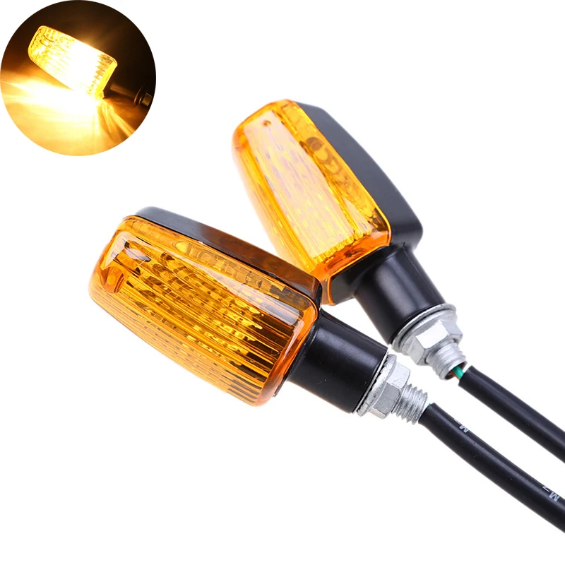 Motorcycle Universal Flasher Blub Turn Signal Lamp DC 12V Motorbike Indicator Light Amber Blinker Bulb 8W Moto Accessories 2Pcs