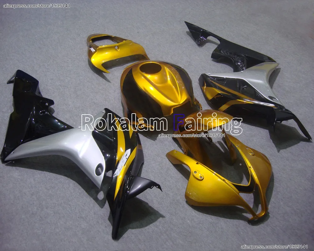 

Для Honda CBR600RR F5 2007-2008 ABS Корпус Комплект CBR 600RR 07-08 золотой черный серебристый мотоцикл обтекатель (литья под давлением)