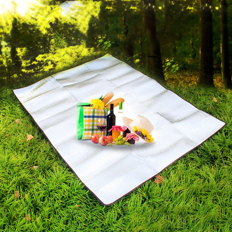 

Waterproof Camping Mat Foldable Portable Aluminum Foil PVC Folding Sleeping Picnic Beach Outdoor Mat Pad Shade Cloth Beach Mat