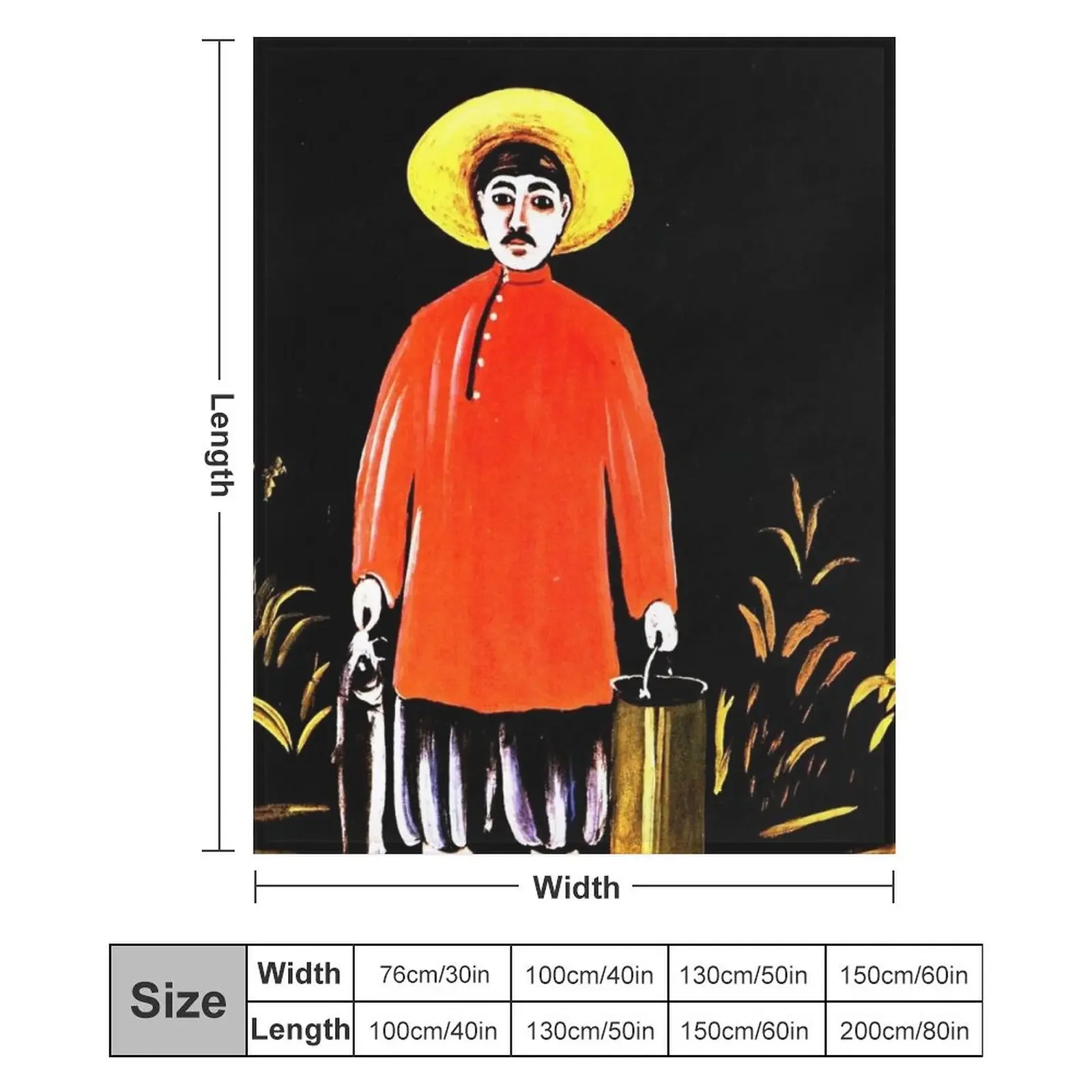 Рыбак в красной рубашке Нико Пироман 1908 Репродукция Одеяло Naive Art Роскошные