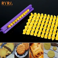 alphabet letter number cookie press stamp embosser cutter fondant mould cake baking molds tools cutter kitchen accessories