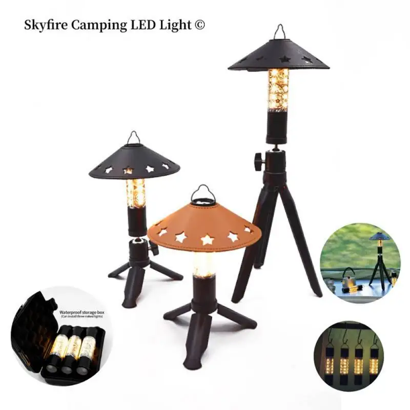 

Outdoor Flashlight Multi-function USB Rechargeable Camping Light With Hook Side Light Strong IPX4 Emergency Lighting Equipment