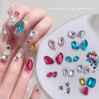 delicate colorful exquisite nail polygonal shaped rhinestones jewelry for girl nail art decoration nail rhinestones