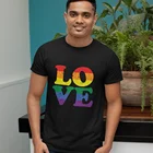 Эквалайзер футболка Любовь Радуга флаг ЛГБТ гей Прайд футболка Повседневная удивительная футболка с короткими рукавами