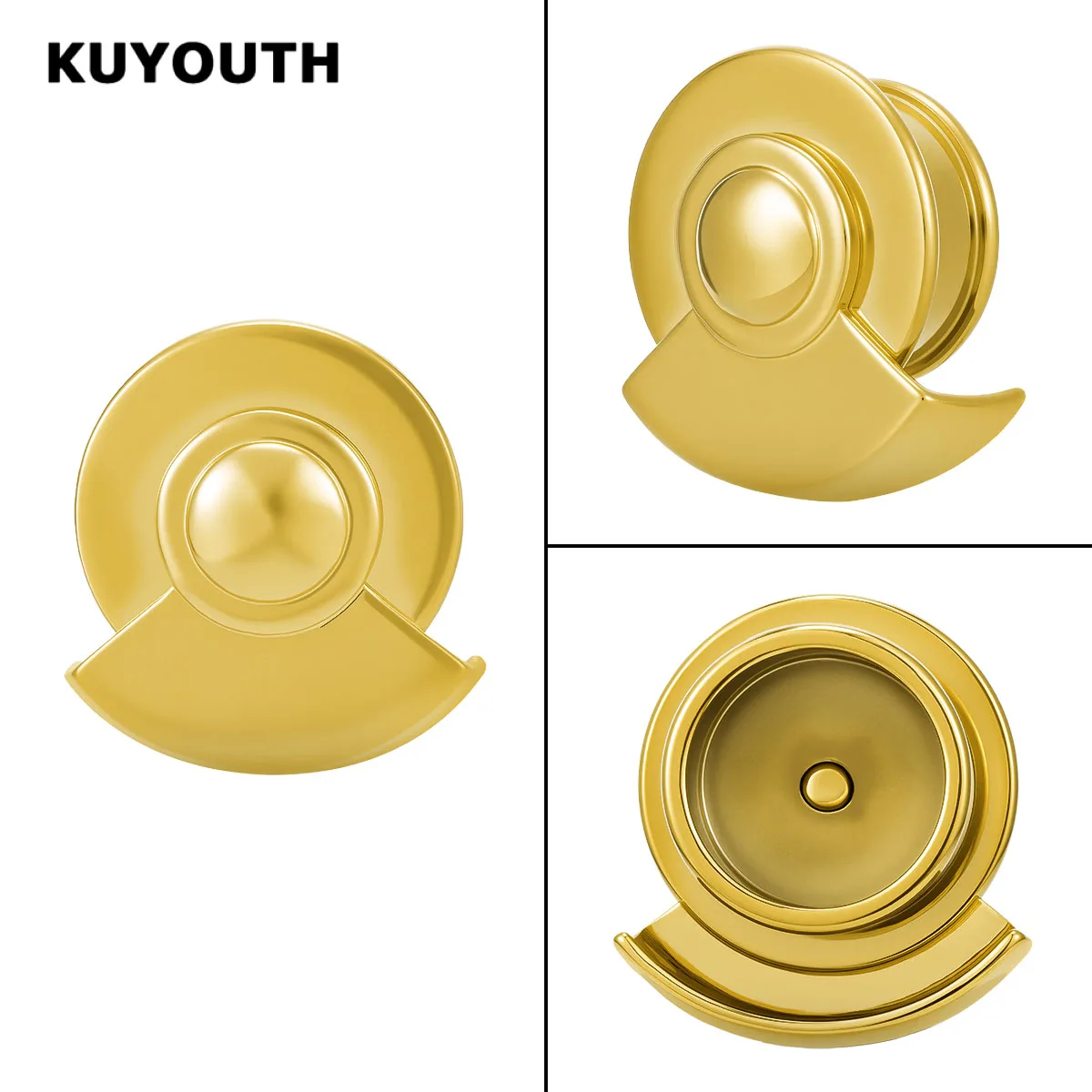 Фото KUYOUTH 2 шт. Пирсинг-тюнели и расширители для ушей из нержавеющей стали, украшения для пирсинга ушей и тела №5
