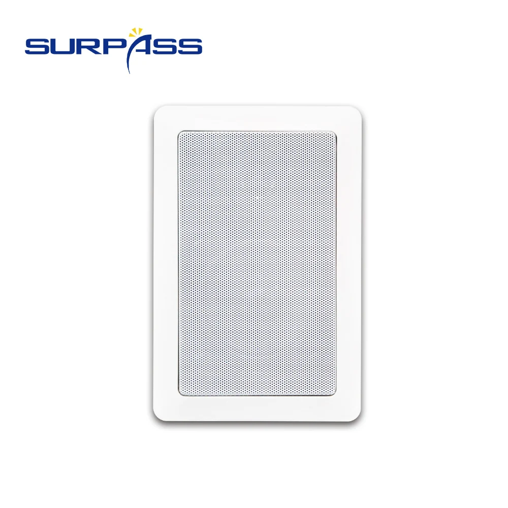 4 Inch Rectangle Enchased Ceiling Speaker Dustproof Net Cover ABS Material Simple Installation Application In Subway Classroom