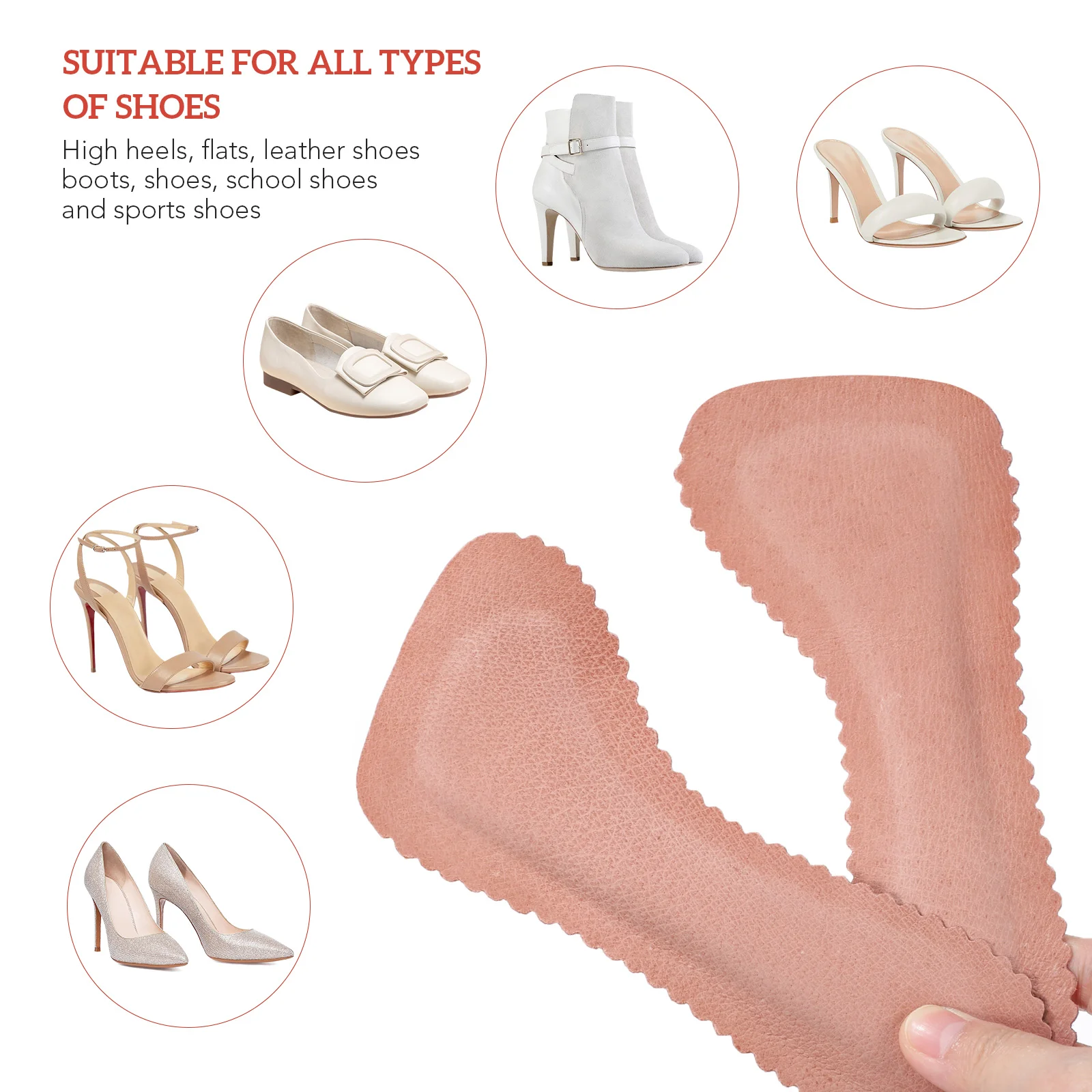 Кроссовки для мужчин Seven Point Pad подушки на высоком каблуке стельки обуви защита