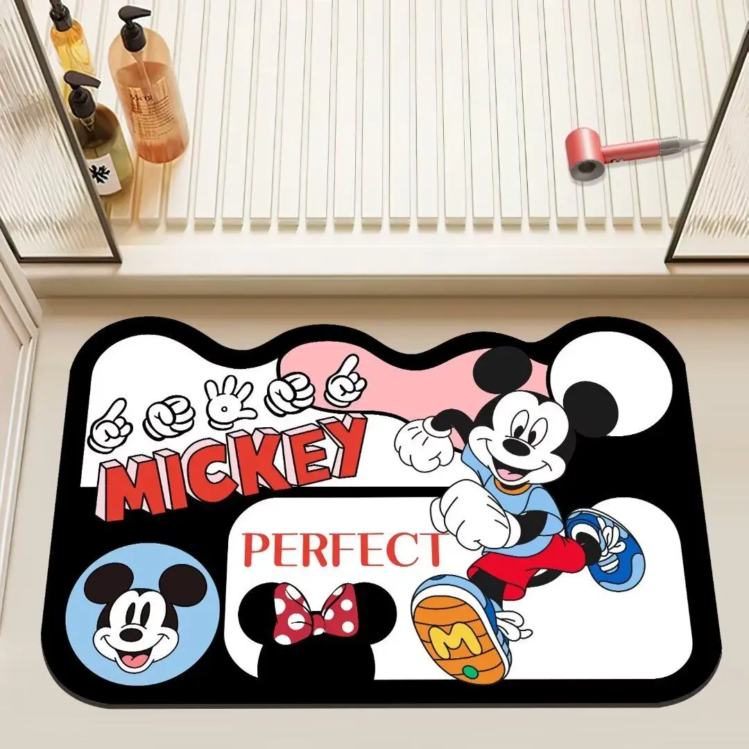 Абсорбирующий мягкий коврик из мультфильма Disney с изображением аниме Микки