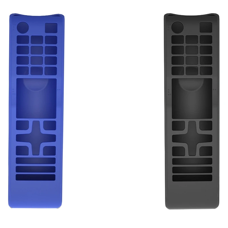 

2 Pcs Silicone Case Remote Control Protective Cover Suitable For Samsung TV BN59 AA59 Series Remote Control Black & Blue