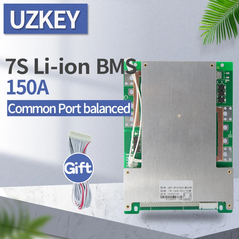 

7s bms с балансом, 24 В, 150 А, инвертор, литиевая батарея, литий-ионный порт, стандартный двухканальный контроль температуры, защита PCM