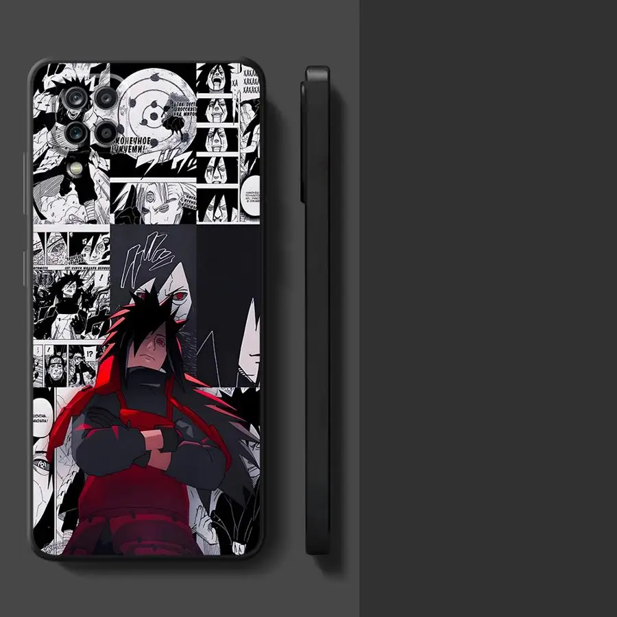 Фото Чехол Uchiha Madara Cool для Samsung Galaxy A10 A12 A05 A30 A15 A40 A16 A70 A04 A06 A20 A13 A50 A03 Черный мягкий чехол для телефона №4