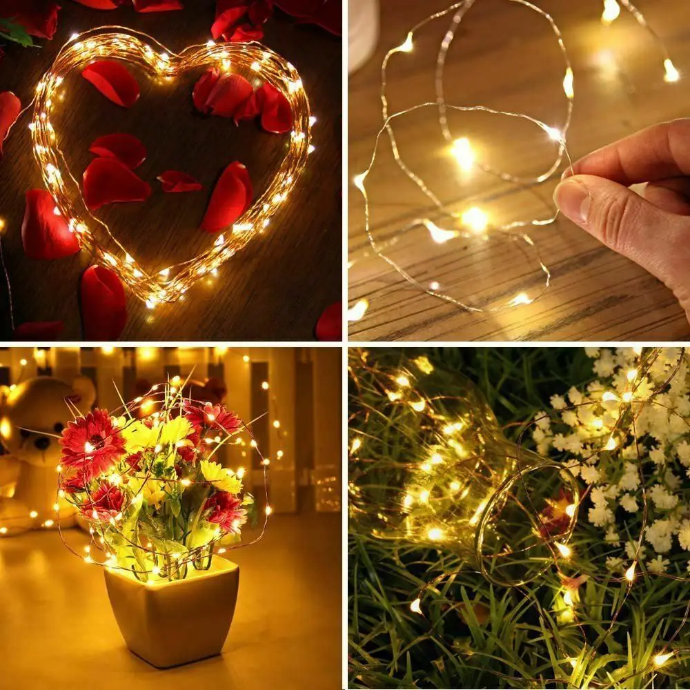 XIAOMI 20 40 100 LED Battery Operated Fairy Lights Christmas Tree Wedding Party Decor