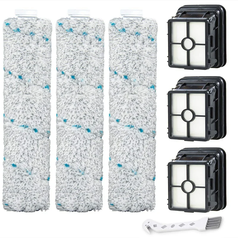 

7 шт., роликовые и вакуумные фильтры для Bissell Crosswave Wireless Max 2554A,2590,2593 и 2596