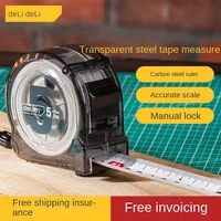 deli high precision steel measurement tape system auto lock tape measure 357 510m retractable professional measuring tool