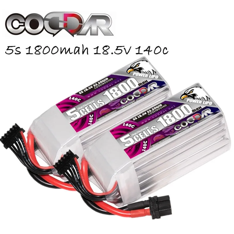 

CODDAR 5S 18,5 в литий-полимерный аккумулятор 1800 мАч 140C Mini Quad с XT60 для радиоуправляемой машины FPV лодки квадрокоптера вертолета самолета дрона