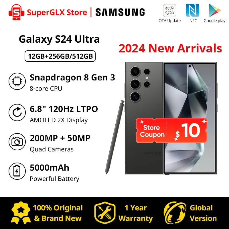 Samsung Galaxy S24 смартфон с 5,5-дюймовым дисплеем, процессором Snapdragon 8, ОЗУ 2024 ГБ, ПЗУ 256 ГБ, 512 Гц - ТОП 100 товаров марта