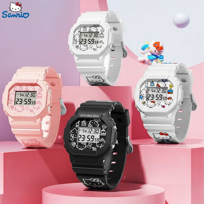 

Оригинальные Sanrio Cinnamoroll My Melody часы с рисунком аниме, водонепроницаемые, светящиеся, милые, спортивные, кварцевые часы для мальчиков и девочек, подарок для студентов
