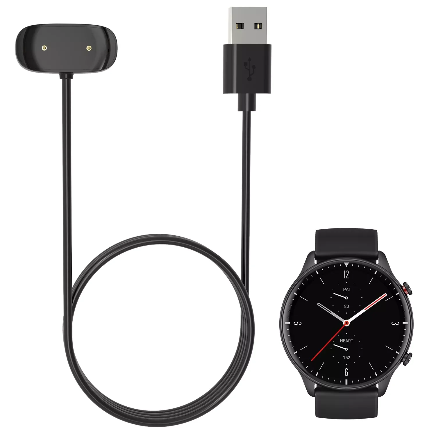 

Smartwatch Dock Charger Adapter USB Charging Cable Cord for Amazfit GTR3 GTS3 GTR 2 GTR2 GTS 2 mini Zepp E Bip U Pro Smart Watch