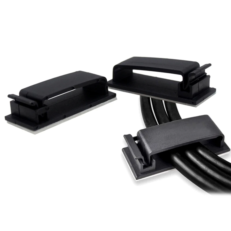 

50/100pcs Cable Clips Home Desktop Cable Management Cord Organizers Wall Clip
