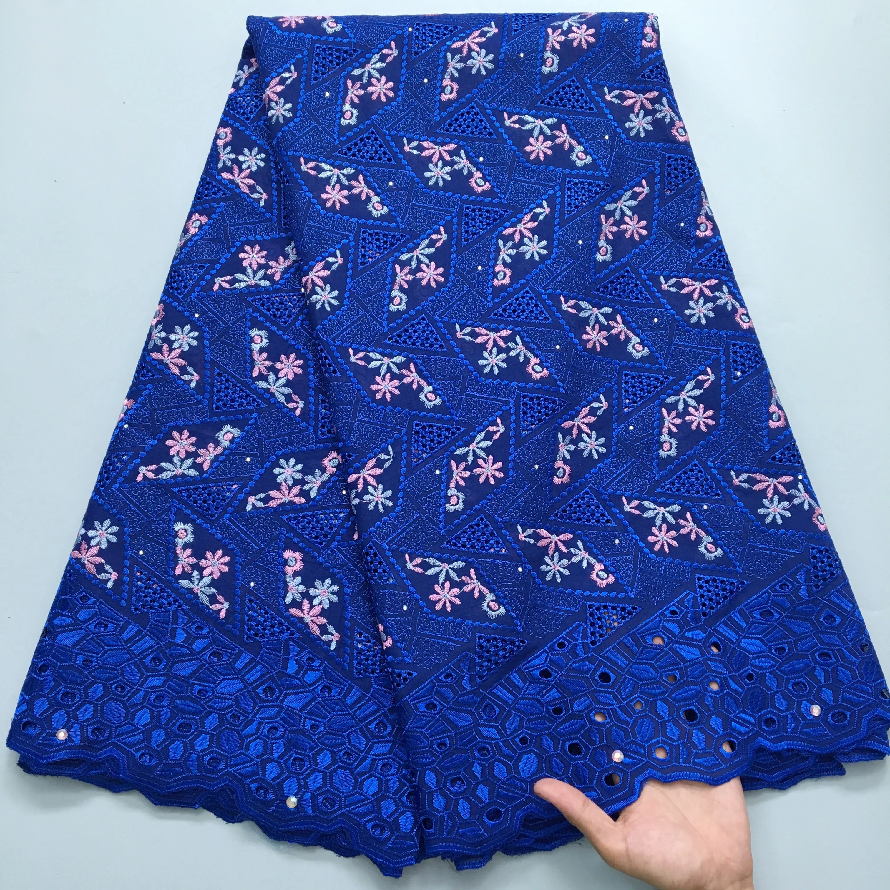 Швейцарское Кружево Sjd Вышитая Вуаль Высококачественная Африканская Ткань Для