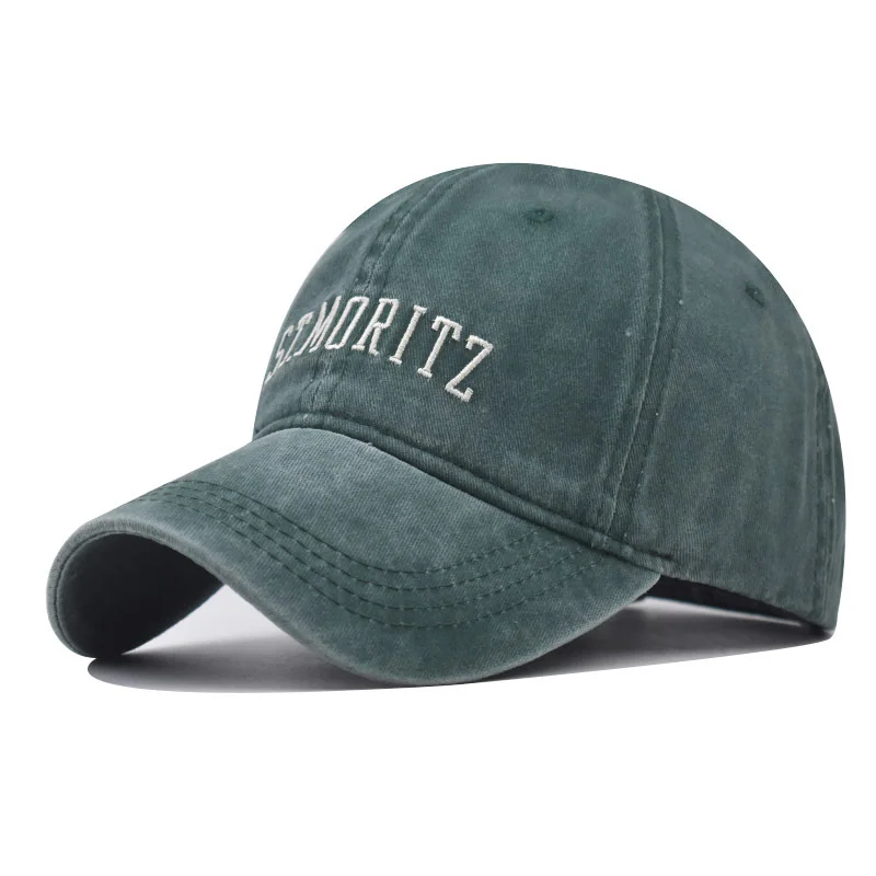 

New small letter Embroidered Baseball Cap men's and women's Korean soft top duck tongue cap lattice fashion hat