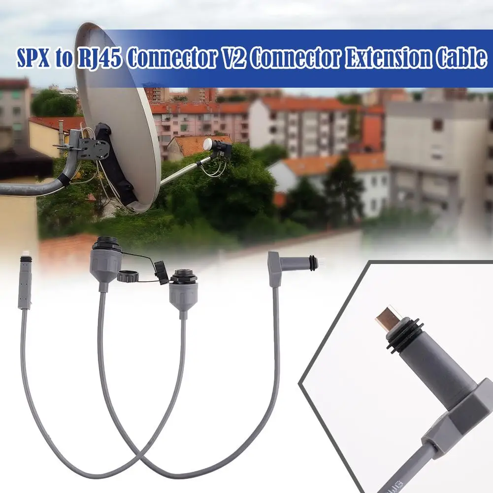 Переходник-удлинитель для StarLink прямоугольный со штекером V2 Gen2 Spx Rj45 A2y3