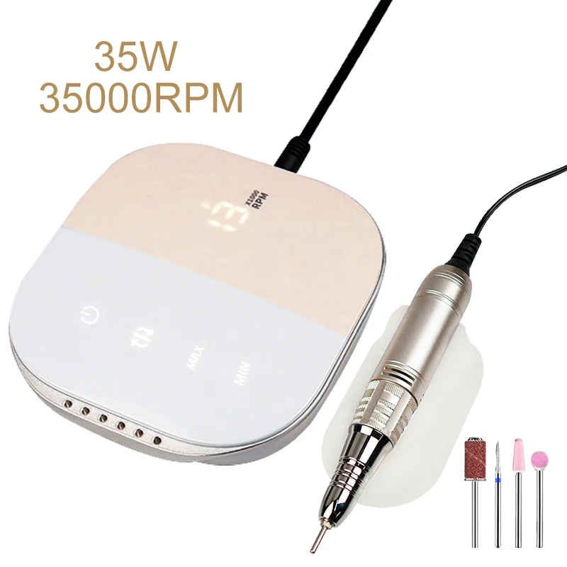 

35W 35000RPM Nail Drill Machine Electric Nail Sander Pedicure Kit For Manicure Tools Mill Cutter Sets Nail Polishing Equipment
