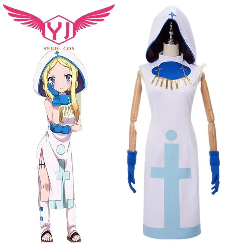 

Anime RPG Real Estate Rufuria Cosplay Costume Uniform Outfits Halloween Carnival Women White Long Dress