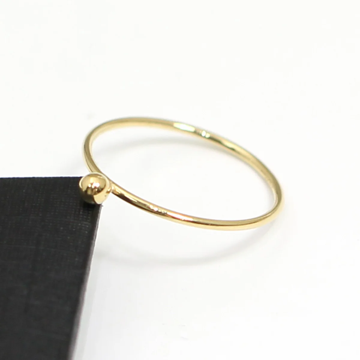 

Beadsnice Gold-Filled Circle Bead Vintage Round Finger Rings