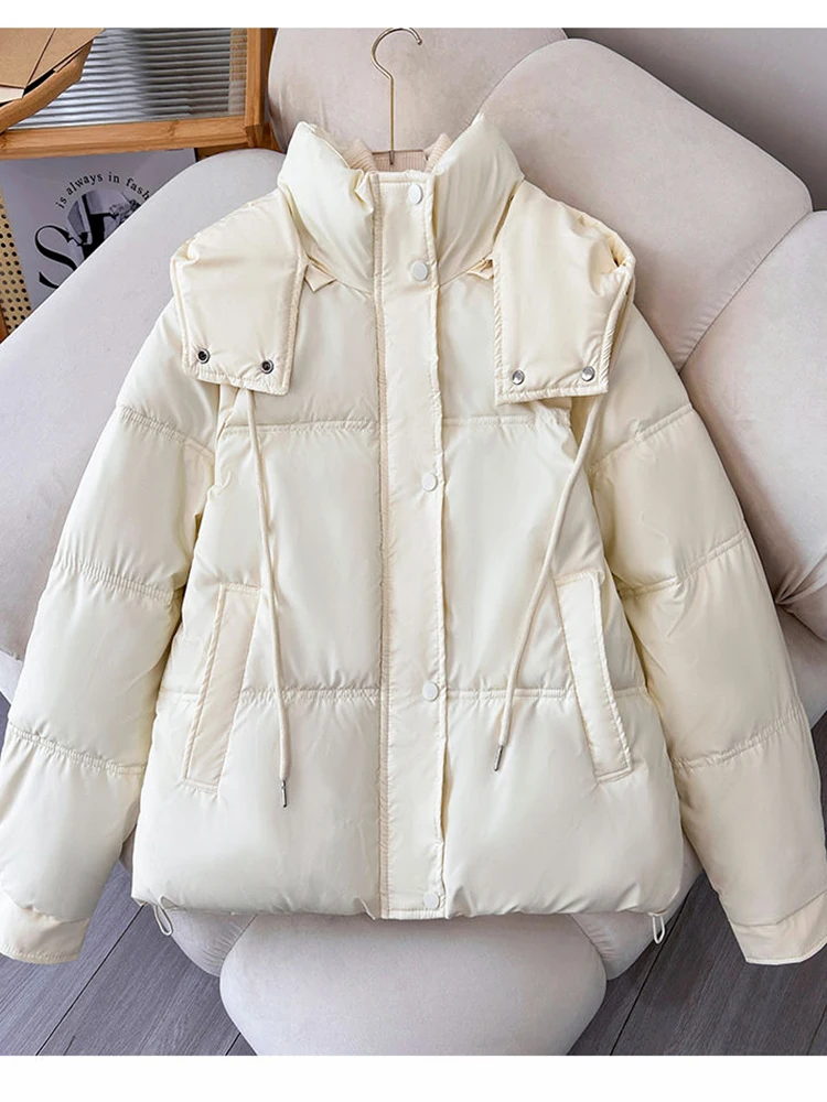 Женская непромокаемая куртка из ПУ кожи со съемным капюшоном