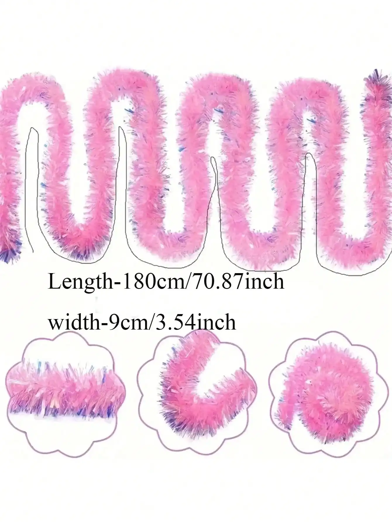 Рождественская розовая гирлянда 70 87 Дюйма