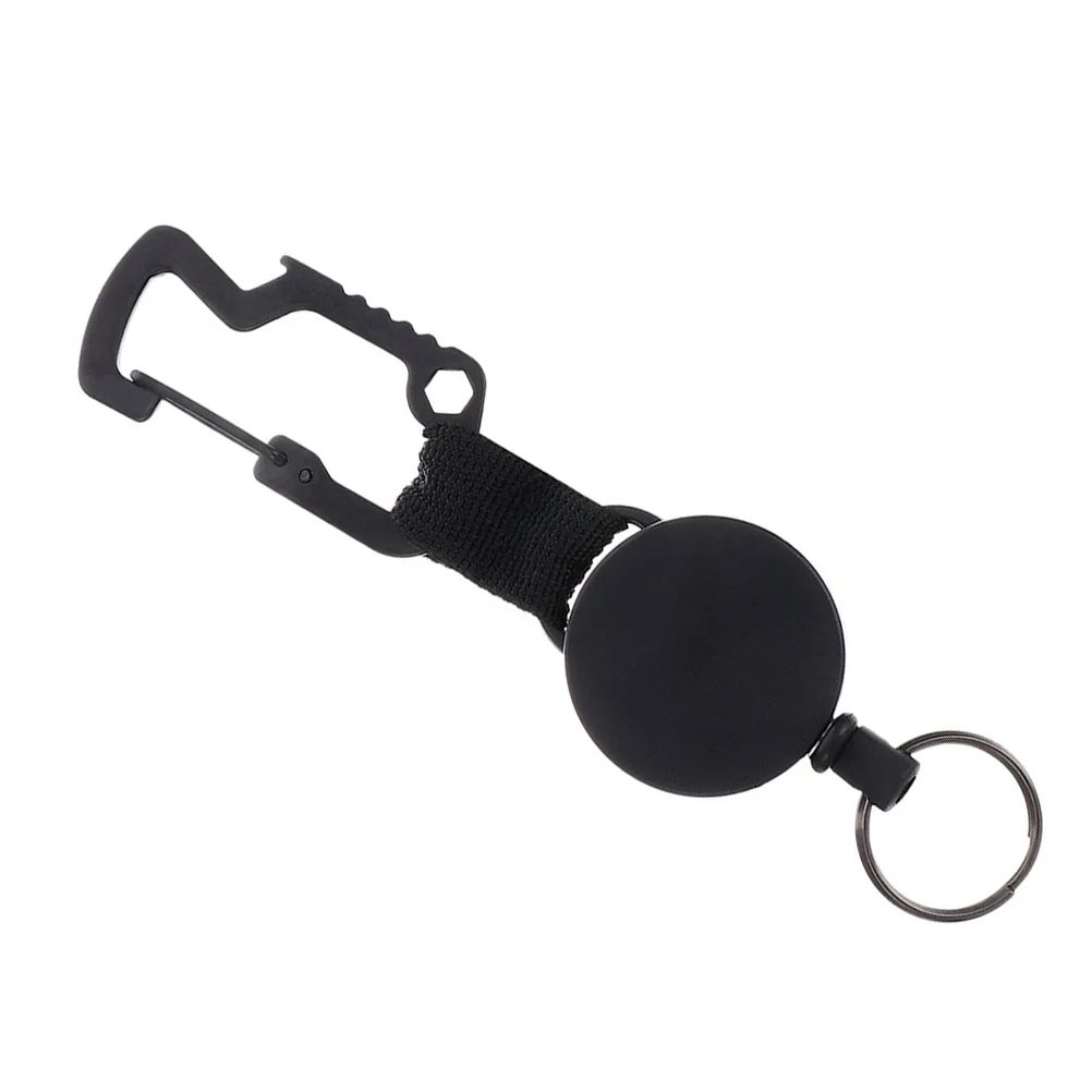 

1pc Carabiner Key Holder Practical Durable Multifunction Retractable Keyring Retractable Key Reel