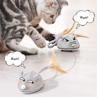 mouse mechanical motion electronic mice toy cat toys interactive cat teaser play usb rechargeable kitten rat plush toys for cats