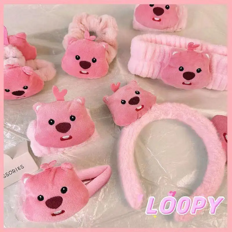 

Kawaii Loopy аниме хобби мультфильм девушка розовая фотография зажим для мытья лица обруч для волос браслет подарки для девушки