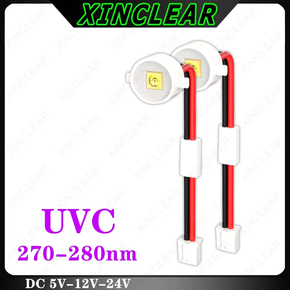 LED Ultraviolet Lamps UVC 270-280nm Sterilization Module DC5V 12-24V Deep UV Light Water For Air Humidifier Water Purifier