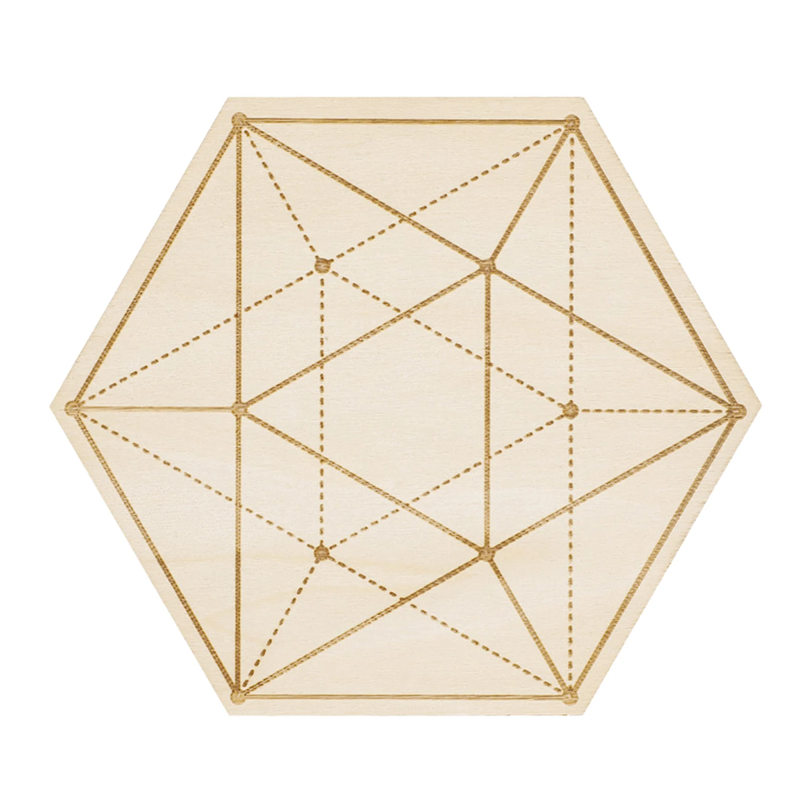 

Sacred Geometry Coasters Hexagonal Wooden Coaster For Drinks Wooden Hexagonal Coaster With Engraving Pattern Housewarming Gifts