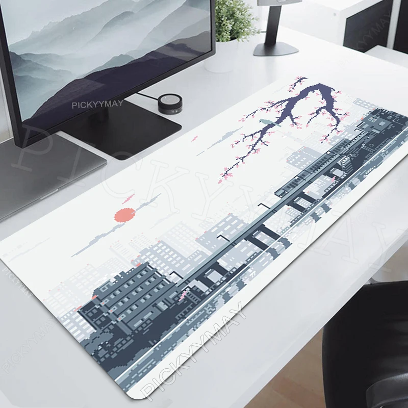 

Mouse Pads Pixel Art Mouse Mat Computer Mousepad Company Big Desk Pad 100x50cm Rubber Table Mats Large Gamer Mousepads