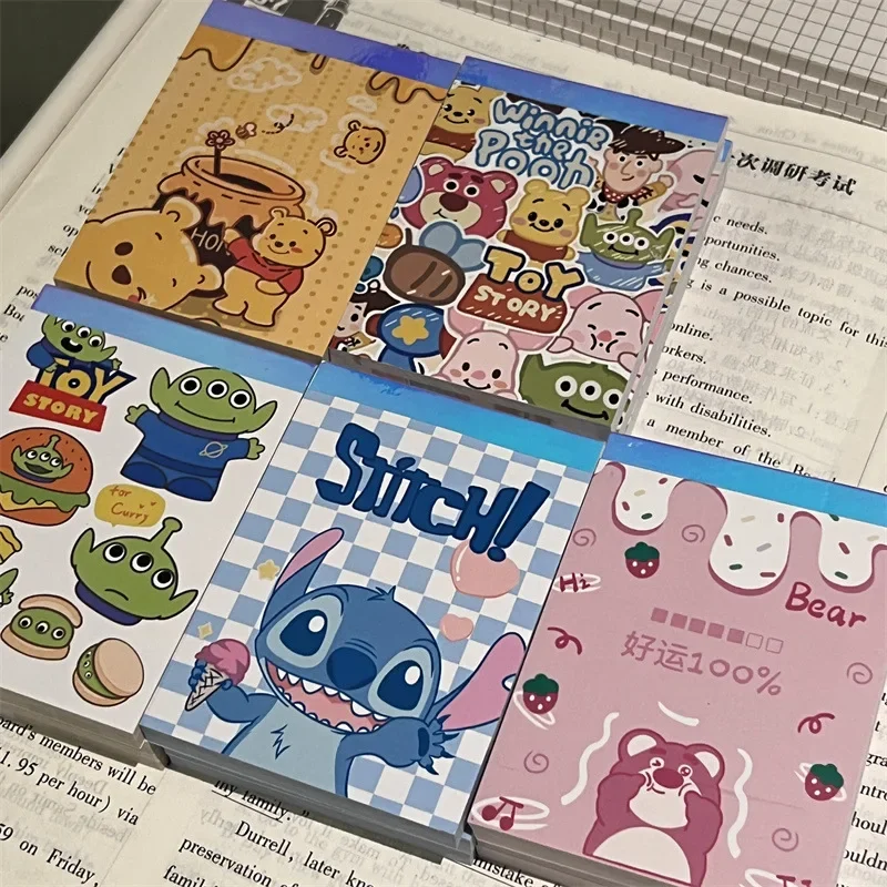 MINISO 70 страниц Стич Kawaii блокнот Винни-Пух милый узор дневник цветная бумага