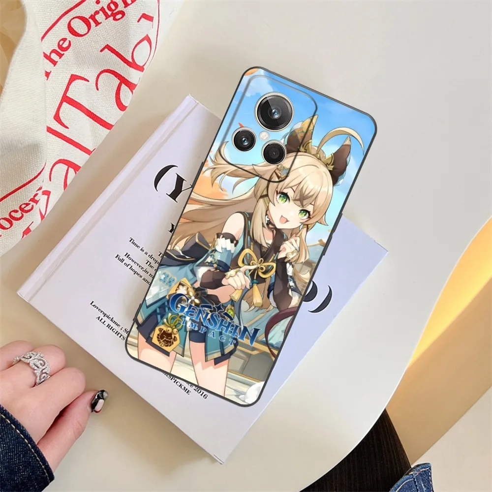 Чехол для мобильного телефона Genshin Impact Kirara Realme GT 2 9i 8i 7i Pro X50 X2 C35 C21 C20 C11 C3 Черный